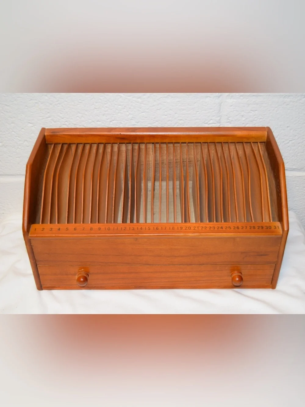 Wooden mail Organizer in Brown - Classic Home Storage